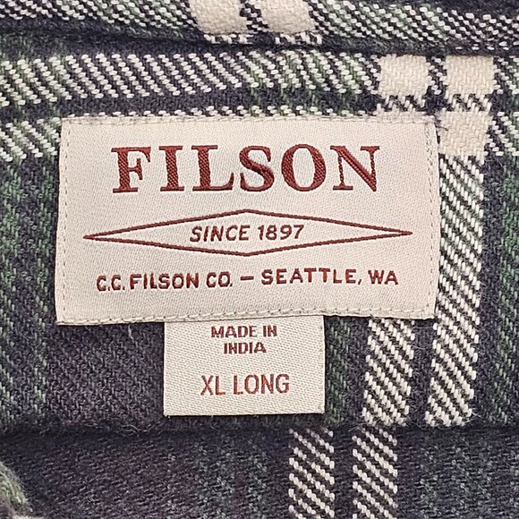 Filson Vintage Flannel Work Shirt Long XL - Picture 4 of 8